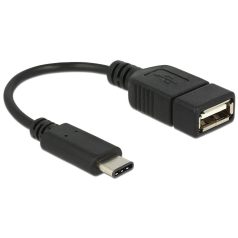   Delock Adapterkábel USB Type-C 2.0 dugó > USB 2.0 A típusú hüvely 15 cm fekete