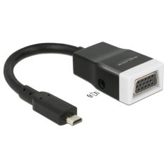 Delock Adapter HDMI-micro D dugó > VGA hüvely audióval