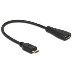   Delock kábel Gyors-sebességű HDMI Ethernettel Mini-C apa véggel > A anya
