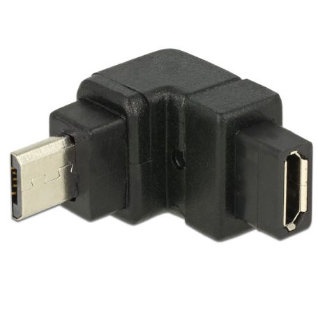 Delock Adapter USB 2.0 Micro-B apa > USB 2.0 Micro-B anya elforgatott végű