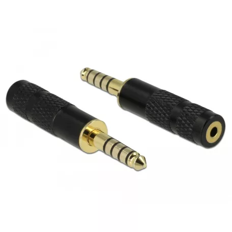 Delock 4,4 mm-es, 5 tűs sztereó jack apa – 2,5 mm-es, 4 tűs sztereó jack anya átalakító