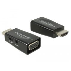 Delock Adapter HDMI-A dugó > VGA hüvely audióval