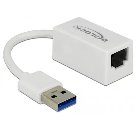 Delock Adapter SuperSpeed USB (USB 3.1 Gen 1) USB A-típusú csatlakozó > Gigabit LAN 10/100/1000 Mbps