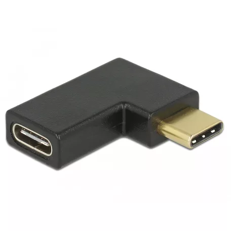 Delock Adapter USB 10 Gbps (USB 3.1 Gen 2) USB Type-C csatlakozó > csatlakozó ívelt bal / jobb