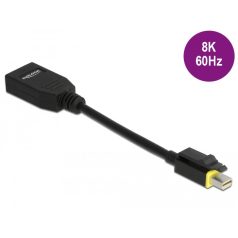   Delock Mini DisplayPort 1.4 – DisplayPort adapter retesszel záró funkcióval 8K 60 Hz
