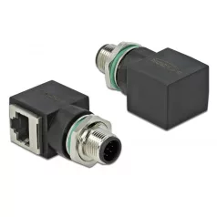  Delock Hálózati adapter M12 8 tűs A-kódolt adugó - RJ45 anya