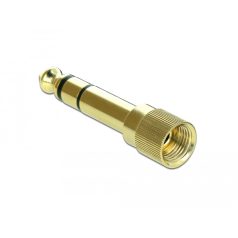   Delock Átalakító 6,35 mm sztereo apa – 3,5 mm sztereo anya 3 pólusú fém, csavarozható