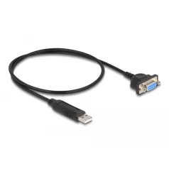   Delock USB 2.0 soros RS-232 adapterhez kompakt soros konnektor házzal 50 cm FTDI