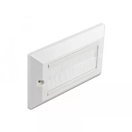 Delock Kábelrendező keret fehér fésűsávokkal 146 x 86 mm