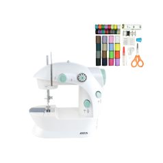   Jocca hordozható varrógép 48db tartozékkal, dupla öltéssel és kettős táp működtetéssel