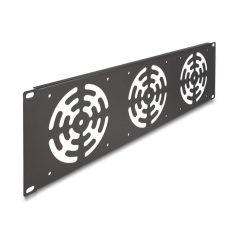   Delock 19” rack takaró 3 ventilátor számára 120 x 120 mm méretű 3U sötétszürke