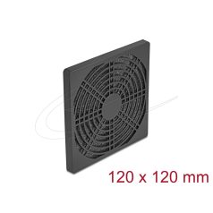 Delock Ventilátor rács porszűrővel 120 x 120 mm fekete