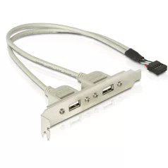   Delock Slot konzol 1x belső USB 10 tűs > 2x USB2.0 külső