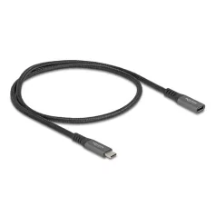   Delock USB 10 Gbps bővítő kábel USB Type-C™ apa - anya PD 3.0 100 W 0,5 m szürke fém