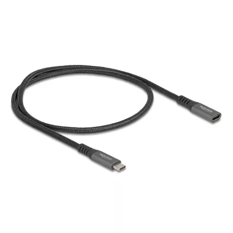 Delock USB 10 Gbps bővítő kábel USB Type-C™ apa - anya PD 3.0 100 W 0,5 m szürke fém