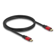   Delock USB 2.0 kábel USB Type-C™ apa - apa PD 3.1 240 W E-Marker 1 m piros fém