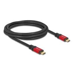   Delock USB 5 Gbps kábel USB Type-C™ apa - apa PD 3.0 100 W E-Marker 2 m piros fém