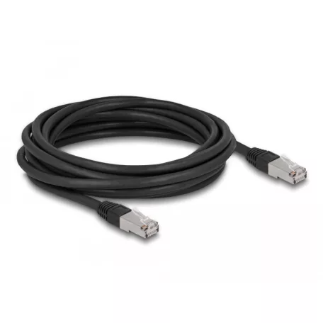 Delock RJ45 hálózati kábel Cat.6A S/FTP PE kültéri 20 m fekete