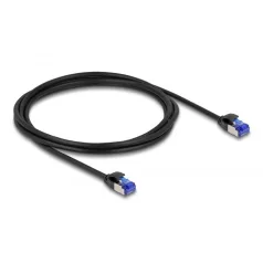   Delock RJ45 hálózati kábel Cat.6A S/FTP vékony 2 m fekete