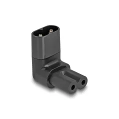   Delock Tápadapter IEC 60320 - C8 - C7, apa / anya, 2,5 A, 90°-ban hajlított