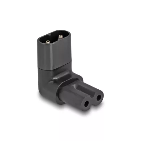 Delock Tápadapter IEC 60320 - C8 - C7, apa / anya, 2,5 A, 90°-ban hajlított
