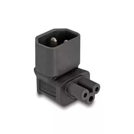 Delock Tápadapter IEC 60320 - C14 - C5, apa / anya, 2,5 A, 90°-ban hajlított