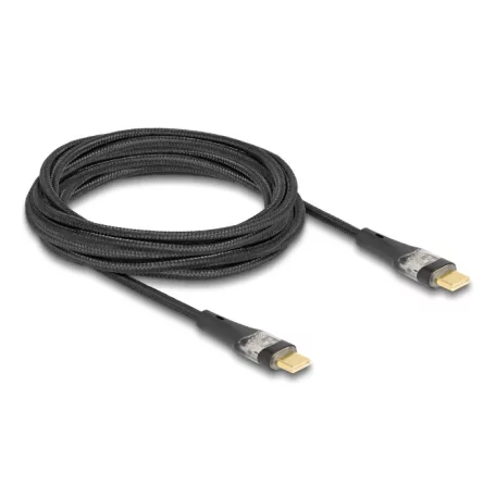Delock Adat és gyors töltő kábel USB 2.0 USB Type-C™ apa-aoa átlátszó PD 3.0 100 W 3 m