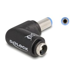   Delock DC adapter 5,5 x 2,1 mm apa – 5,5 x 2,1 anya 90°-ban hajlított