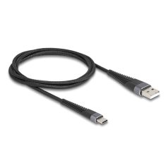   Delock USB 2.0 kábel A-típusú USB apa - USB Type-C™ apa meghosszabbított hajlítás védelemmel 1 m