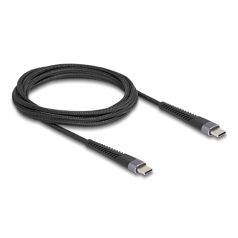  Delock USB 2.0 kábel USB Type-C™ apa - apa meghosszabbított hajlítás védelemmel 60 W 2 m