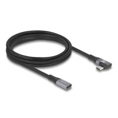   Delock USB 20 Gbps bővítőkábel, ívelt bal / jobb, USB PD 3.1 Extended Power Range 240 W 2 m