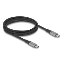   Delock USB 40 Gbps kábel USB Type-C™ dugó - dugó PD 3.1 240 W E-Marker 2 m szürke fém