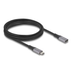  Delock USB 40 Gbps bővítő kábel USB Type-C™ apa - anya PD 3.1 240 W 2 m szürke fém