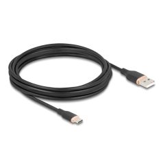   Delock USB 2.0 kábel USB A-típusú dugó - USB Type-C™ dugó 4 m fekete Szilikon