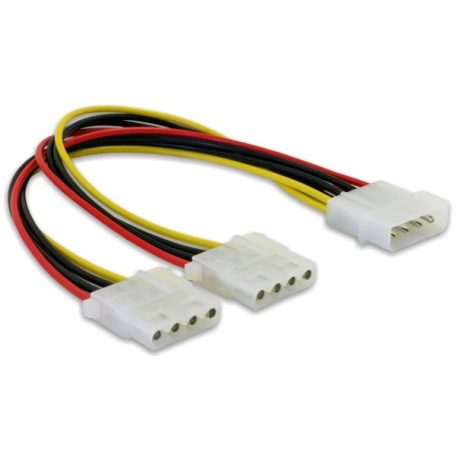 Delock "Y" elosztó kábel - 2 db 4 tűs Molex