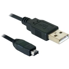   Delock kamera kábel USB-B mini 4 tűs Hirose - USB-A 1,5 m apa-apa