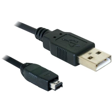 Delock kamera kábel USB-B mini 4 tűs Hirose - USB-A 1,5 m apa-apa