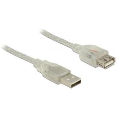   Delock USB 2.0-s bővítőkábel A-típusú csatlakozódugóval > USB 2.0-s, A-típusú csatlakozóhüvellyel, 0