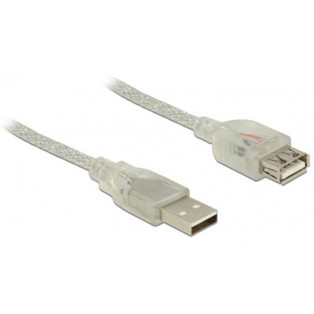 Delock USB 2.0-s bővítőkábel A-típusú csatlakozódugóval > USB 2.0-s, A-típusú csatlakozóhüvellyel, 0
