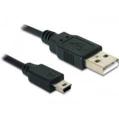   Delock USB 2.0-A – USB Mini-B 5 tűs, 0,70 m (apa/apa) kábel