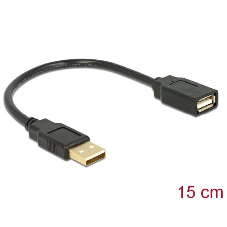 Delock USB 2.0 A-A 15cm apa-anya hosszabbítókábel
