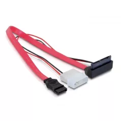   Delock Micro SATA (anya) – 2 tűs hálózati (5V/3,3V) + SATA (felfele) átalakító kábel