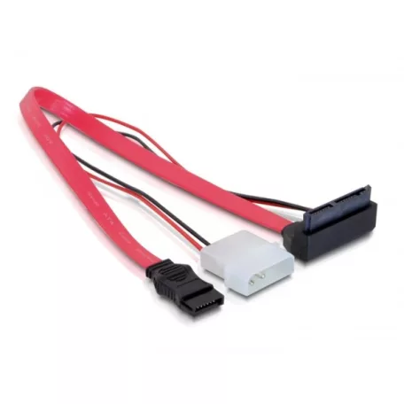 Delock Micro SATA (anya) – 2 tűs hálózati (5V/3,3V) + SATA (felfele) átalakító kábel