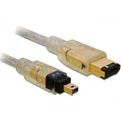 Delock 1 méteres FireWire összekötő kábel (6/4 tűs)