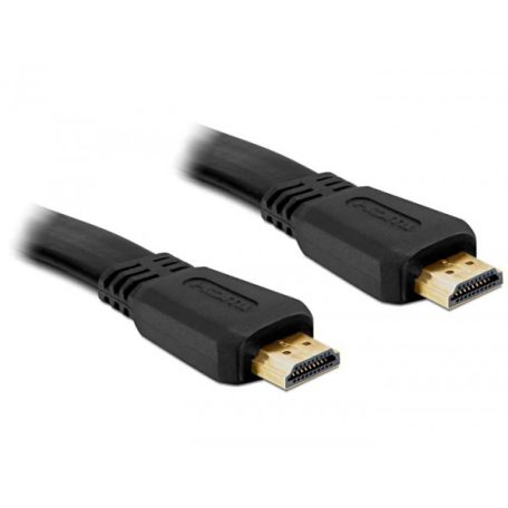 Delock nagy sebességű HDMI Ethernet kábel - A apa/apa 2,0m lapos