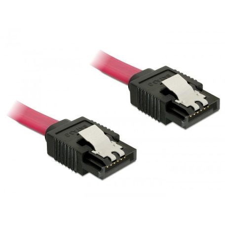Delock SATA 6Gbps 70cm egyenes-egyenes piros kábel