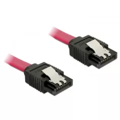 Delock SATA 6Gbps 100cm egyenes-egyenes piros kábel
