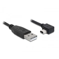   Delock USB 2.0-A apa - USB mini-B 5 tűs  könyök apa átalakító kábel, 5m