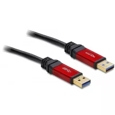 Delock USB 3.0-A apa / apa kábel, 5 m prémium kábel