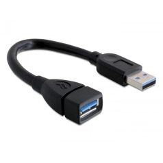 Delock hosszabbító kábel, USB 3.0 A-A 15 cm apa / anya
